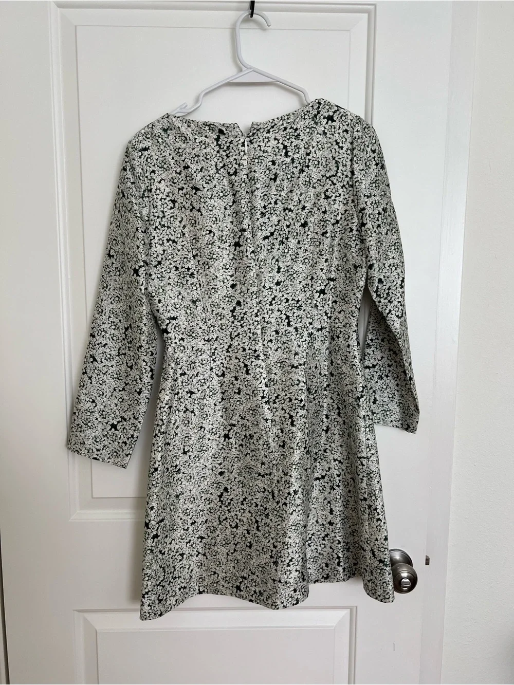 Tory Burch White and Green Mini Floral Dress